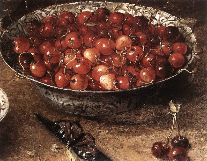 BEERT, Osias Still-Life with Cherries and Strawberries in China Bowls (detail) ghmh Spain oil painting art